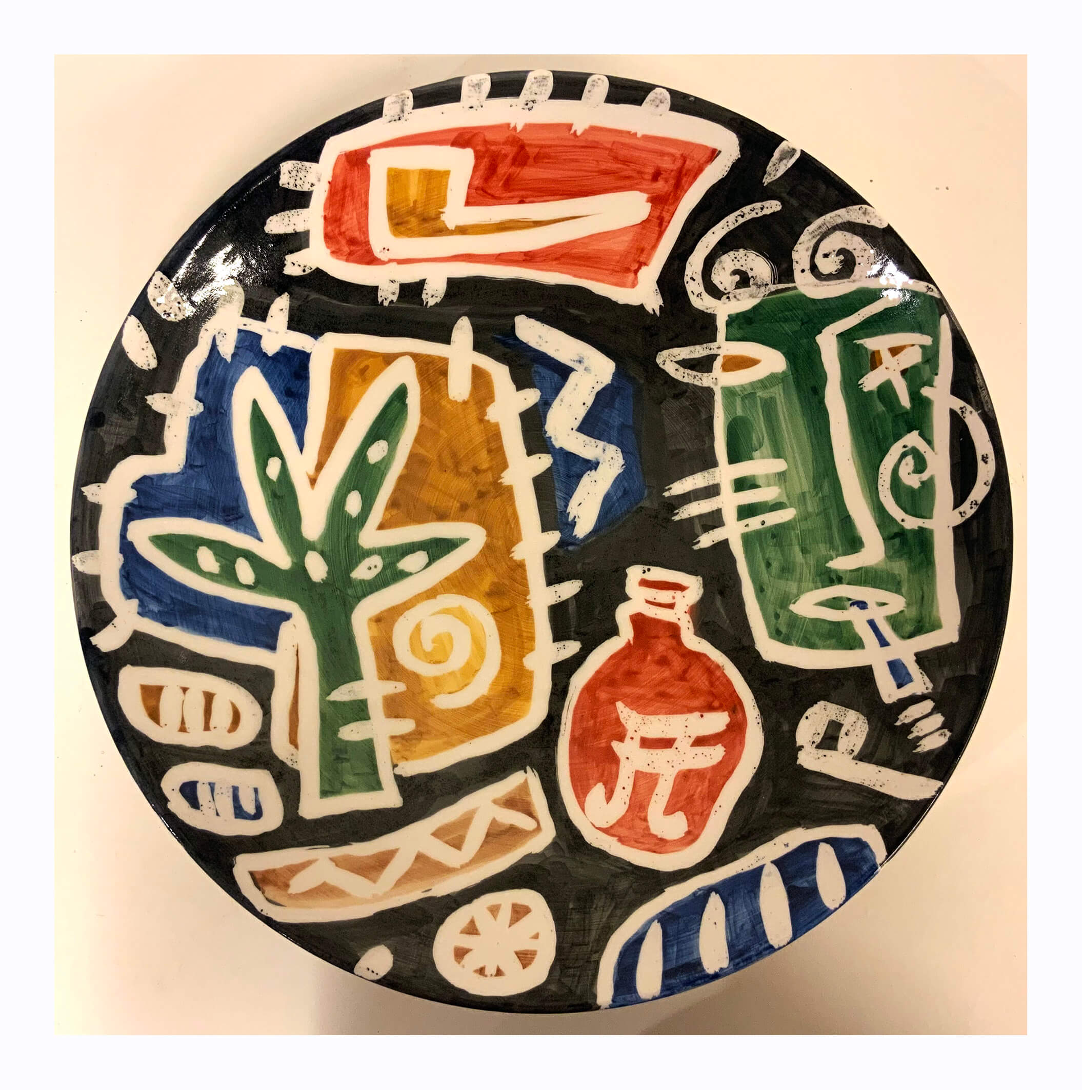 ceramica pintada a mano decorativa